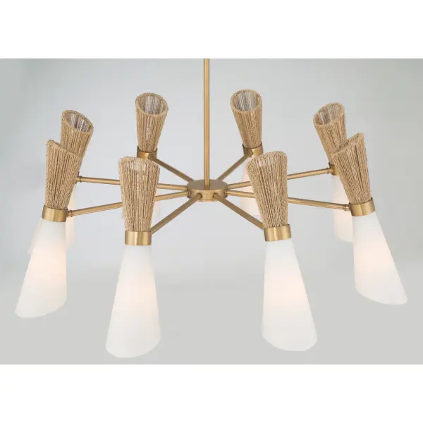 Vantrel 36" 8-Light Chandelier in Legacy Brass - Image 7
