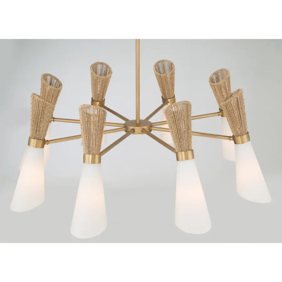 Vantrel 36" 8-Light Chandelier in Legacy Brass - Image 7
