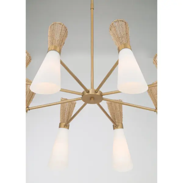 Vantrel 36" 8-Light Chandelier in Legacy Brass - Image 8