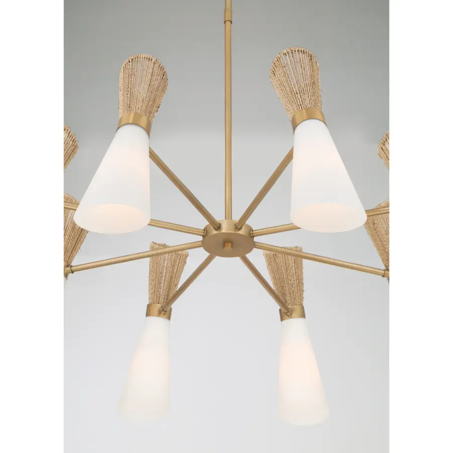 Vantrel 36" 8-Light Chandelier in Legacy Brass - Image 8