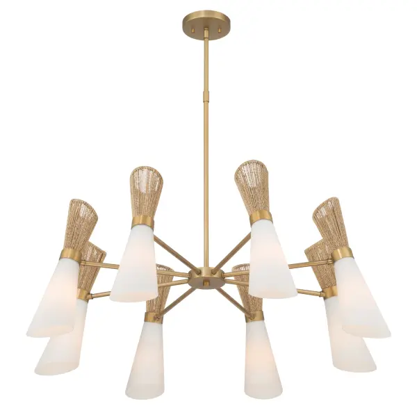 Vantrel 36" 8-Light Chandelier in Legacy Brass - Image 9