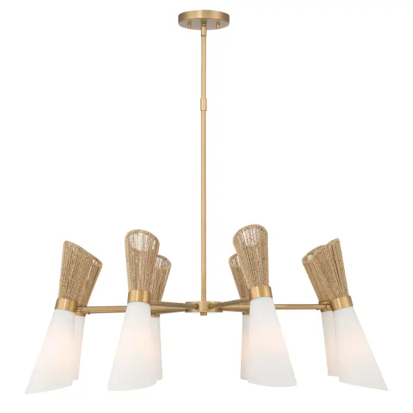 Vantrel 36" 8-Light Chandelier in Legacy Brass - Image 10