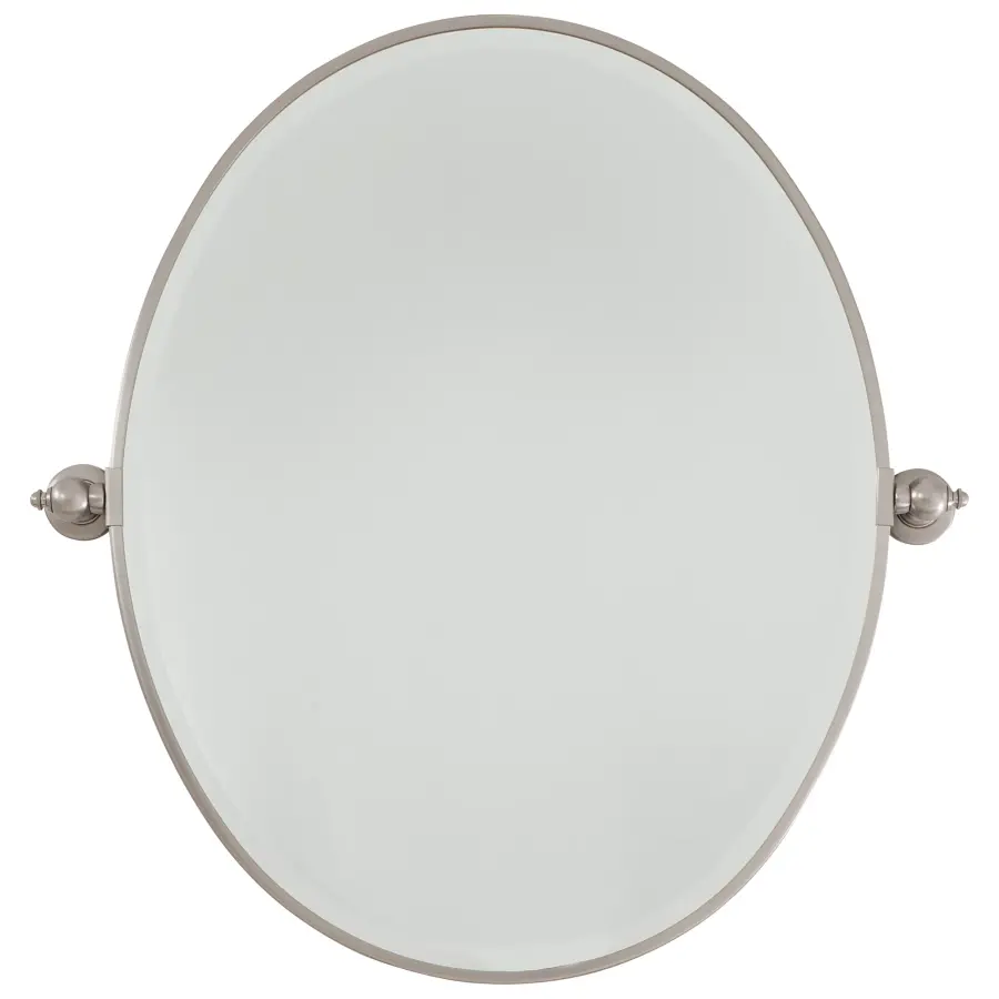 Oval Beveled Pivoting Mirror