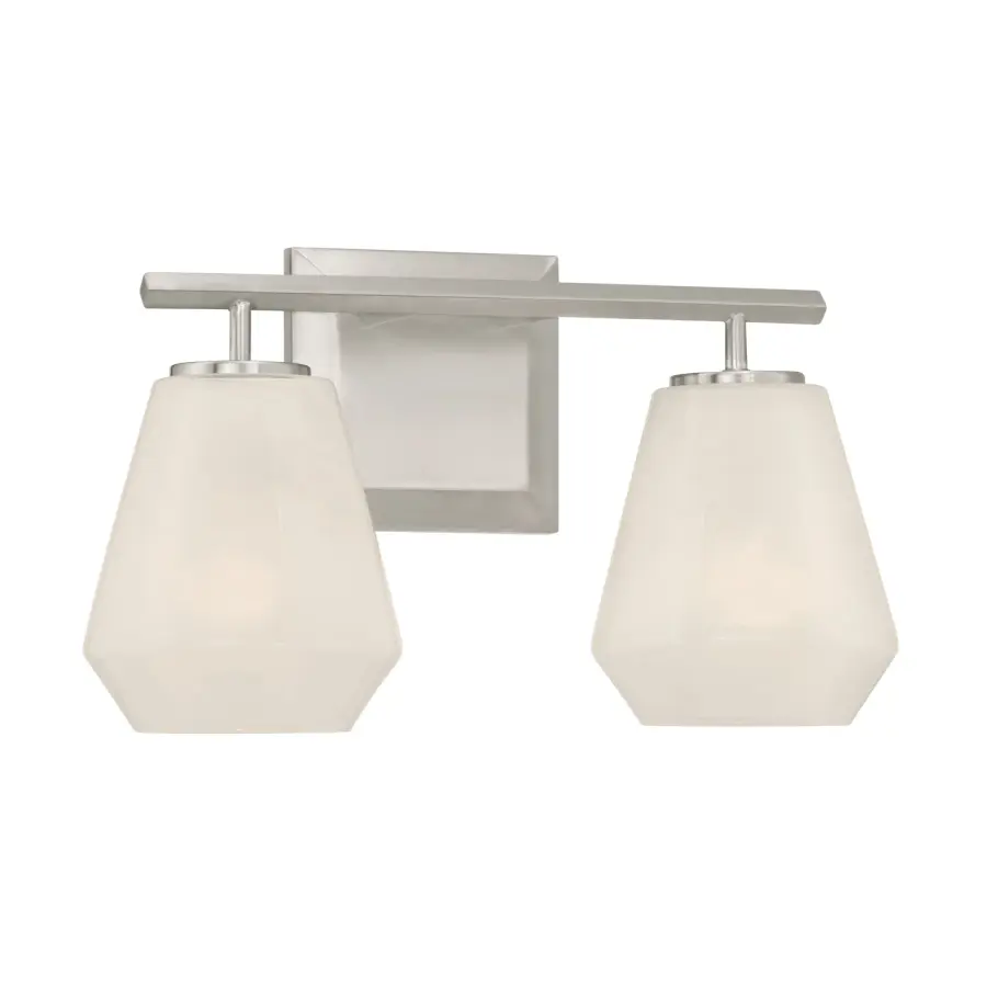 Siena 14.25" 2-Light Vanity in Brushed Nickel - Image 1