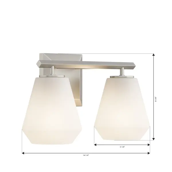 Siena 14.25" 2-Light Vanity in Brushed Nickel - Image 4