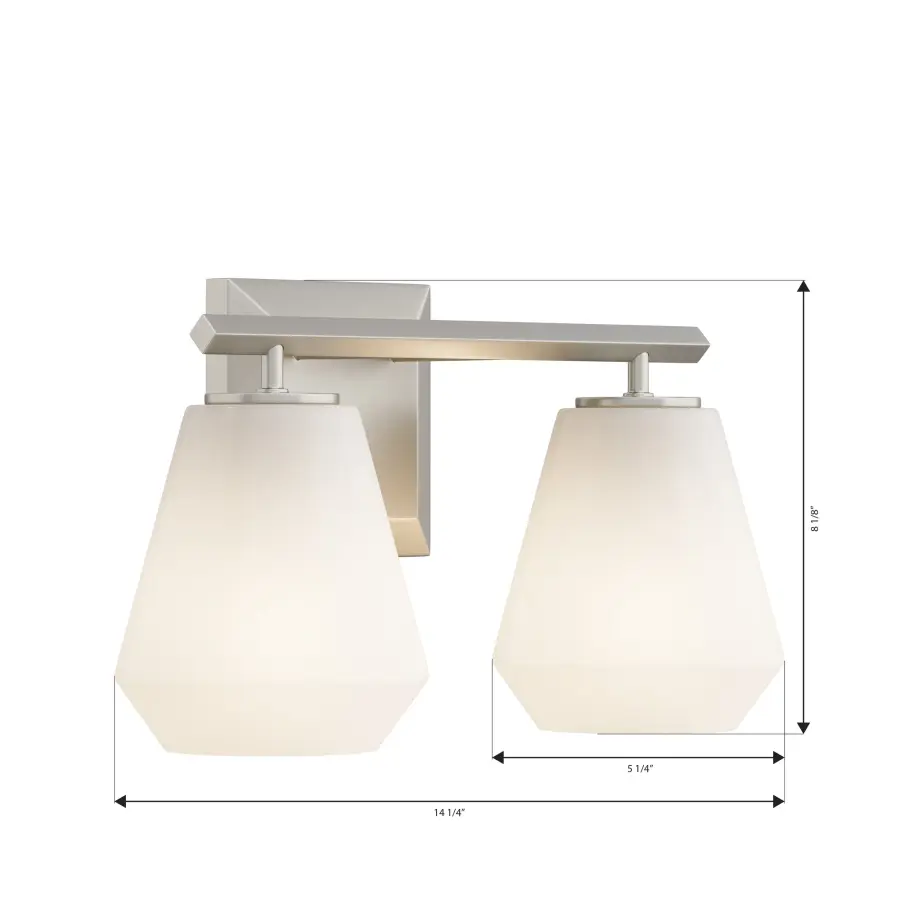 Siena 14.25" 2-Light Vanity in Brushed Nickel - Image 4