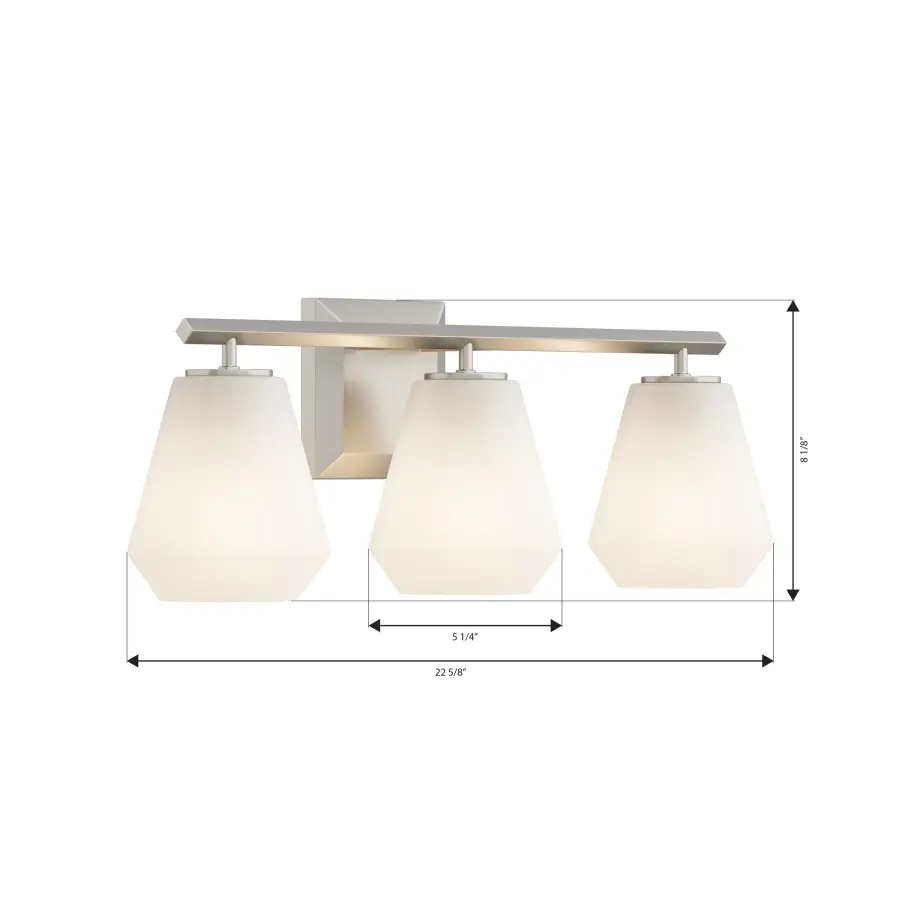 Siena 22.75" 3-Light Vanity in Brushed Nickel - Image 4