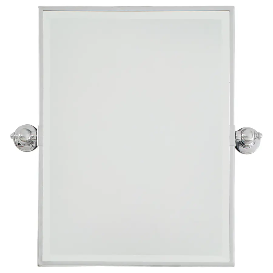 Rectangle Pivoting Mirror with Beveled Edge
