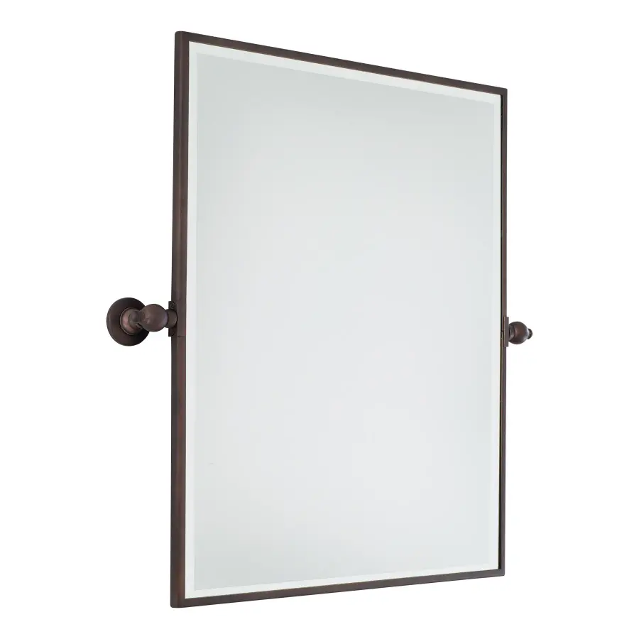 Rectangle Pivoting Mirror - Dark Brushed Bronze - Image 1