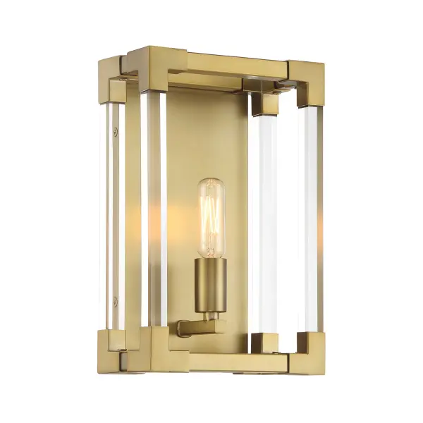 Oro District 1-Light Wall Sconce in Soft Brass - Image 1