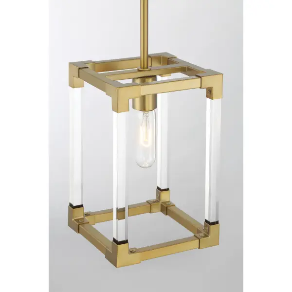 Oro District 1-Light Mini Pendant in Soft Brass - Image 2