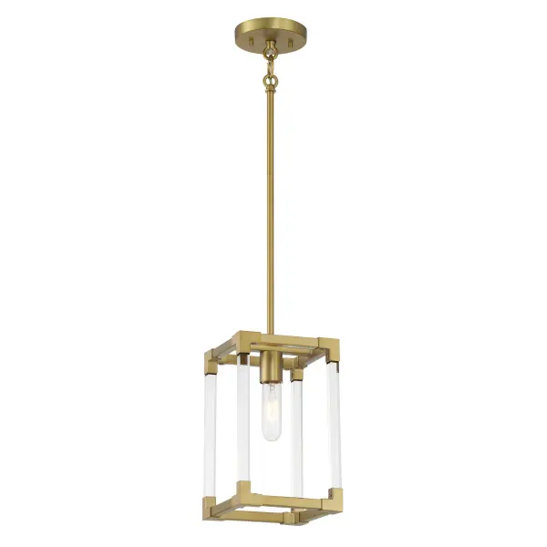 Oro District 1-Light Mini Pendant in Soft Brass - Image 3