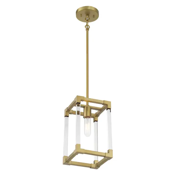 Oro District 1-Light Mini Pendant in Soft Brass - Image 4