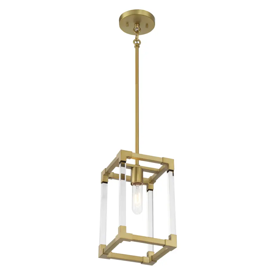 Oro District 1-Light Mini Pendant in Soft Brass - Image 4