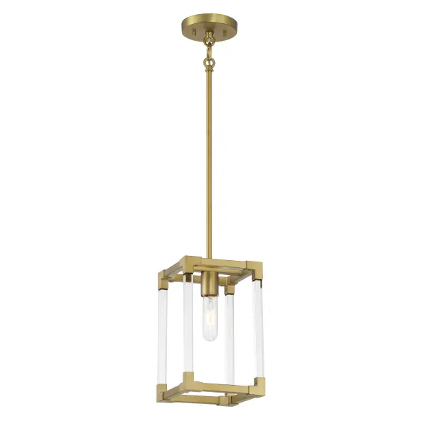 Oro District 1-Light Mini Pendant in Soft Brass - Image 5