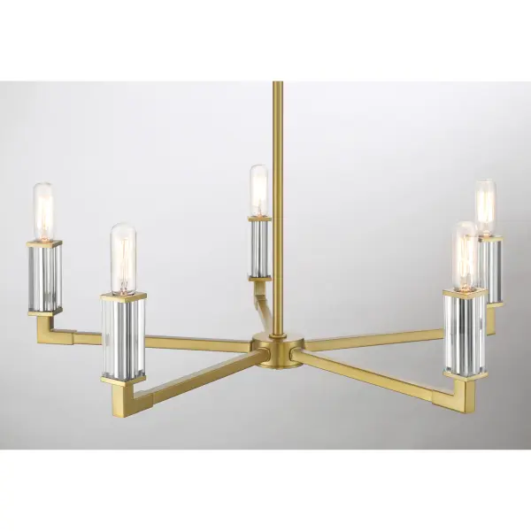 Oro District 5-Light Chandelier in Soft Brass - Image 3