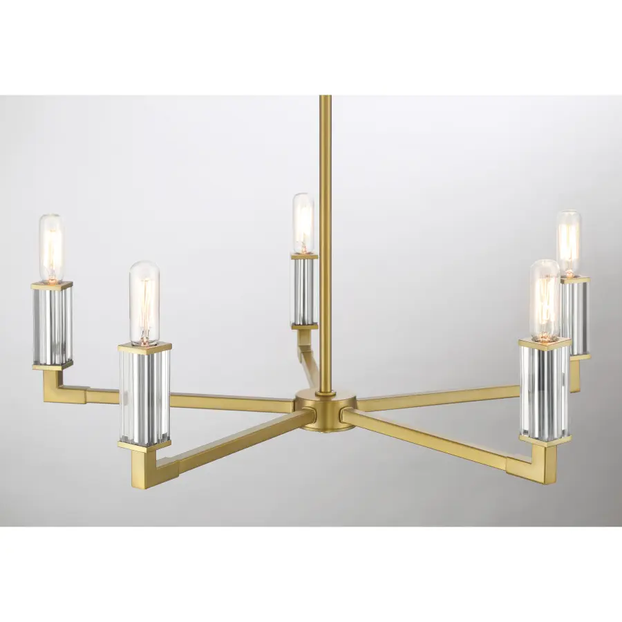 Oro District 5-Light Chandelier in Soft Brass - Image 3