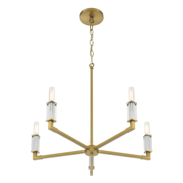Oro District 5-Light Chandelier in Soft Brass - Image 4