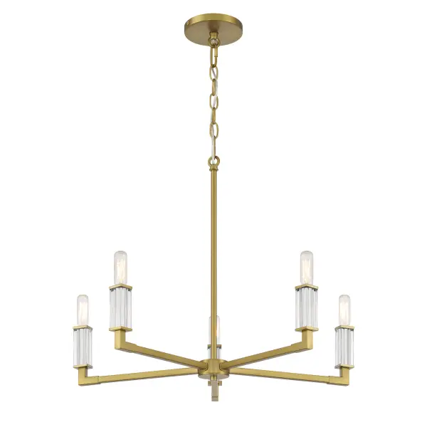 Oro District 5-Light Chandelier in Soft Brass - Image 5