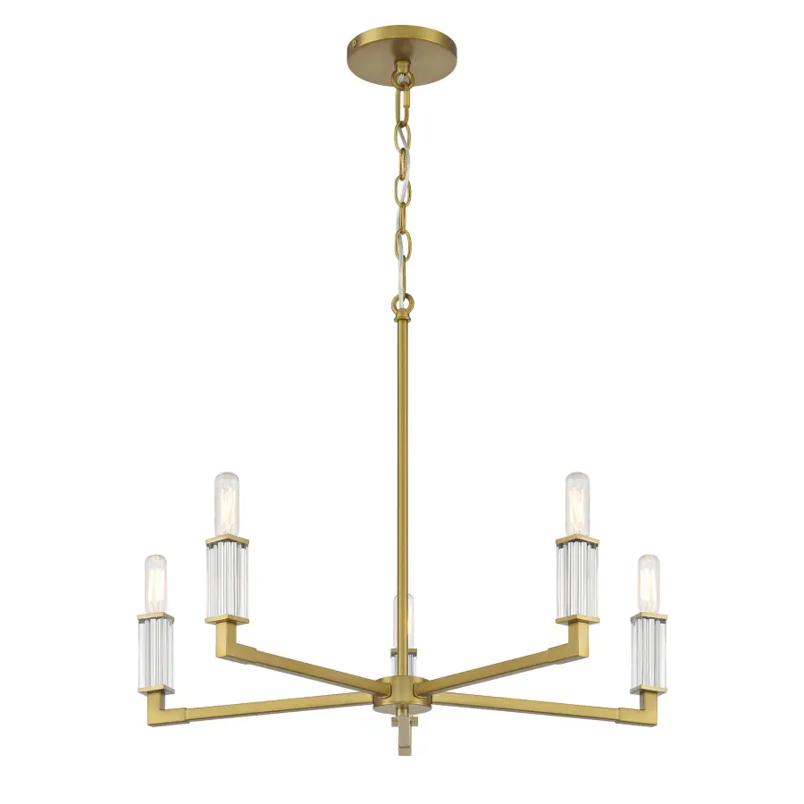 Oro District 5-Light Chandelier in Soft Brass - Image 5