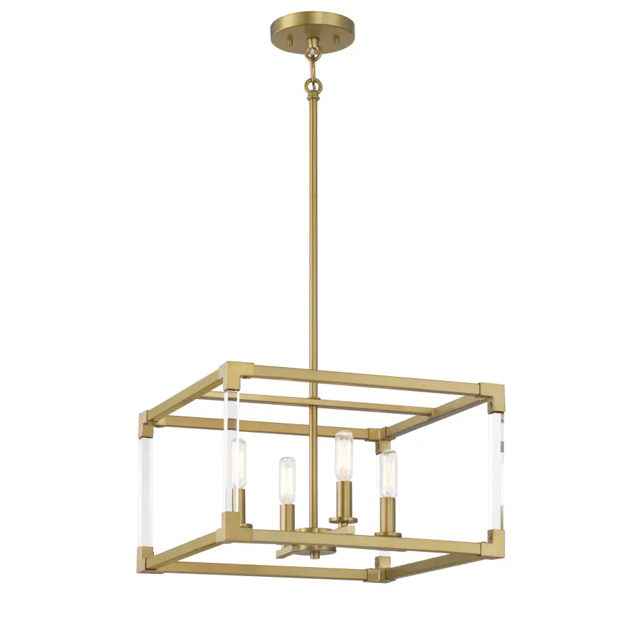 Oro District 4-Light Pendant in Soft Brass - Image 1