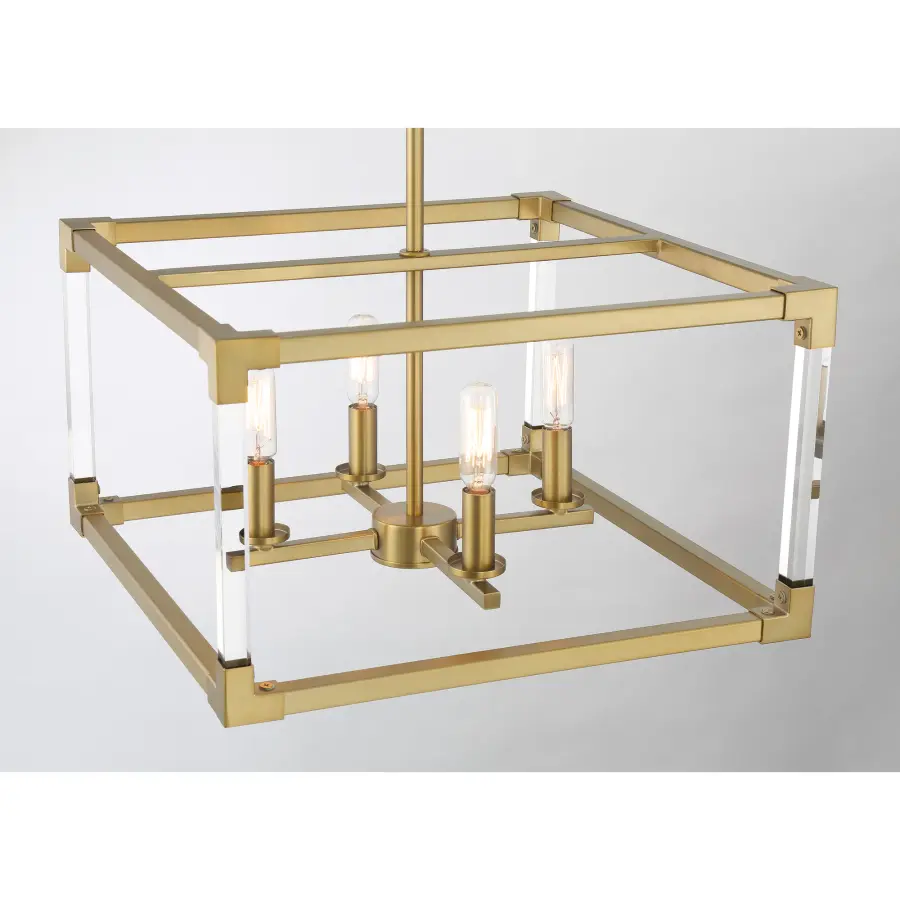 Oro District 4-Light Pendant in Soft Brass - Image 2