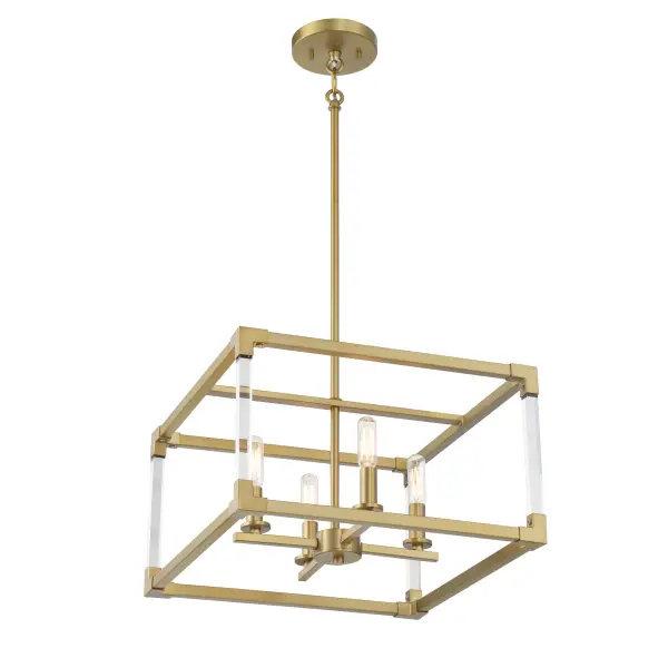 Oro District 4-Light Pendant in Soft Brass - Image 3