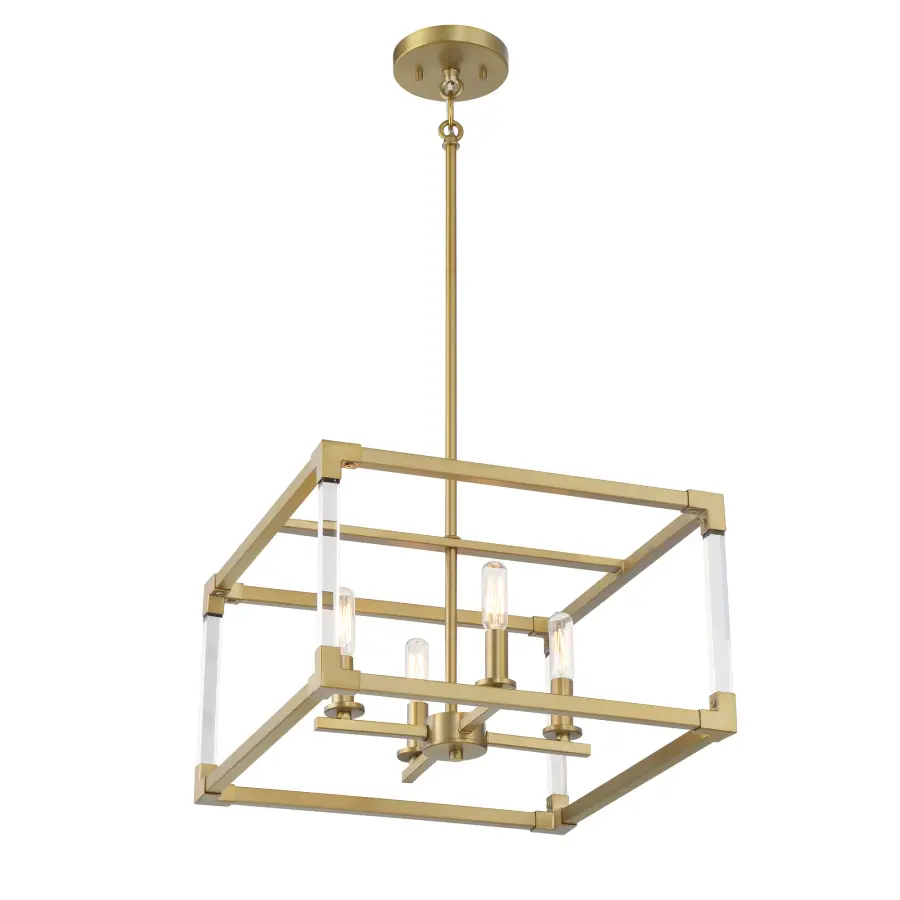 Oro District 4-Light Pendant in Soft Brass - Image 3