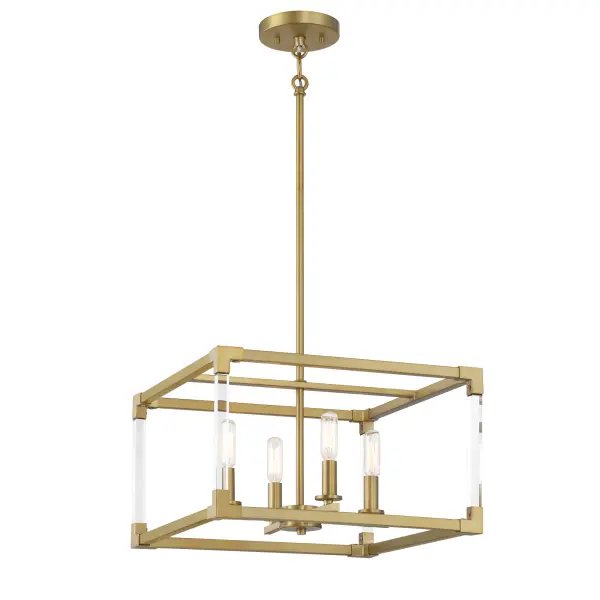 Oro District 4-Light Pendant in Soft Brass - Image 4