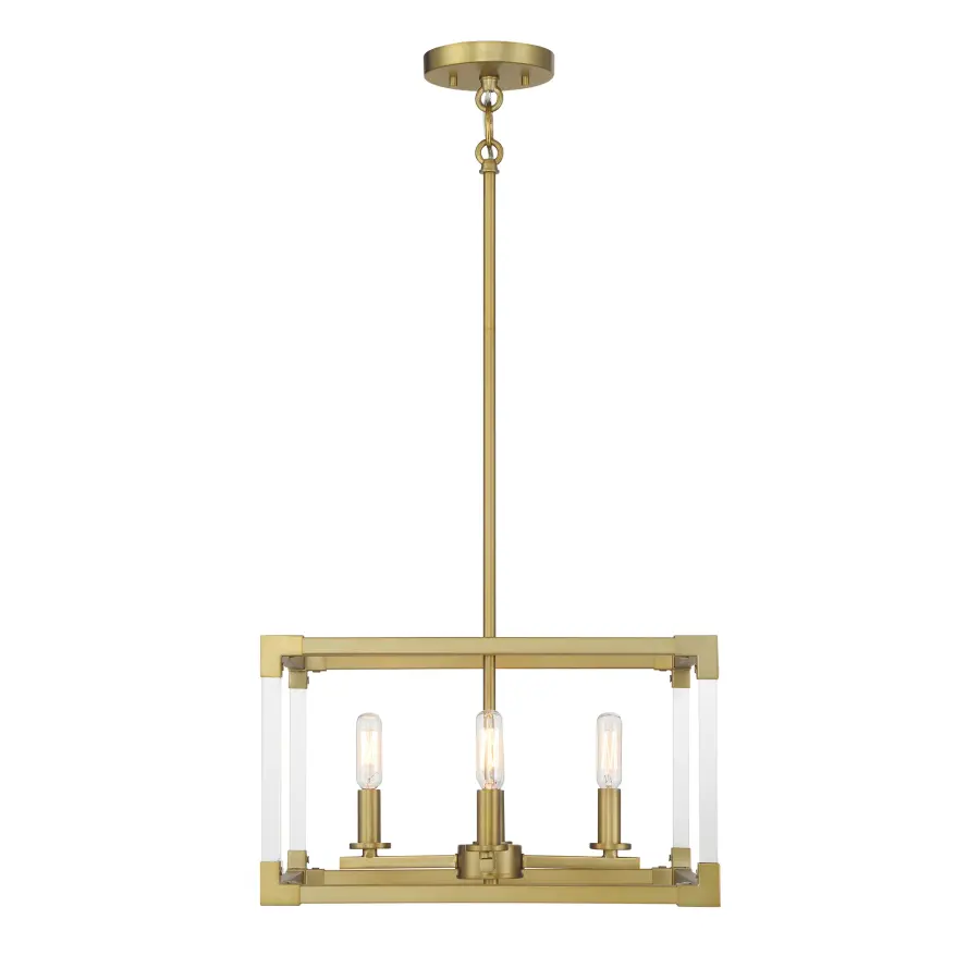 Oro District 4-Light Pendant in Soft Brass - Image 5