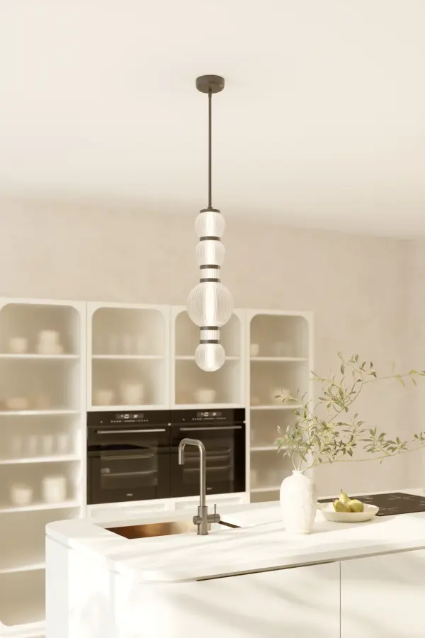 Cordel 8" LED Mini Pendant in Dark Matte Black - Image 2