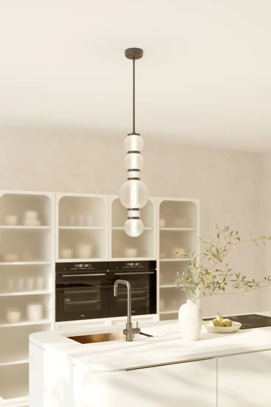 Cordel 8" LED Mini Pendant in Dark Matte Black - Image 2