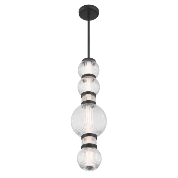 Cordel 8" LED Mini Pendant in Dark Matte Black - Image 8