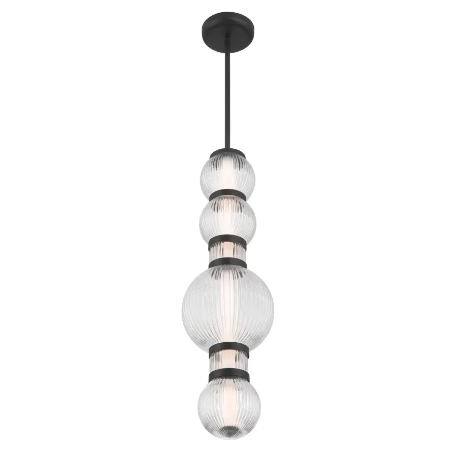 Cordel 8" LED Mini Pendant in Dark Matte Black - Image 8