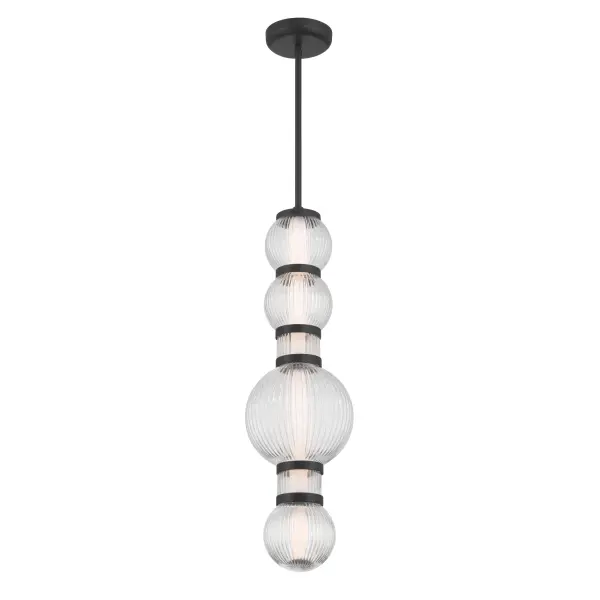 Cordel 8" LED Mini Pendant in Dark Matte Black - Image 9