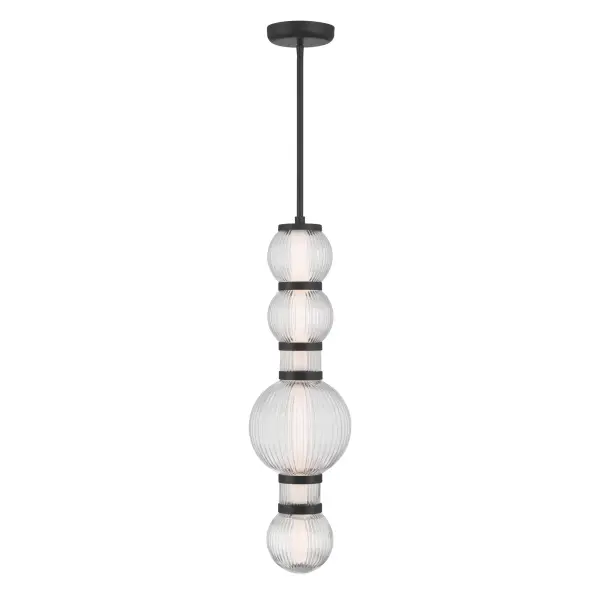 Cordel 8" LED Mini Pendant in Dark Matte Black - Image 10