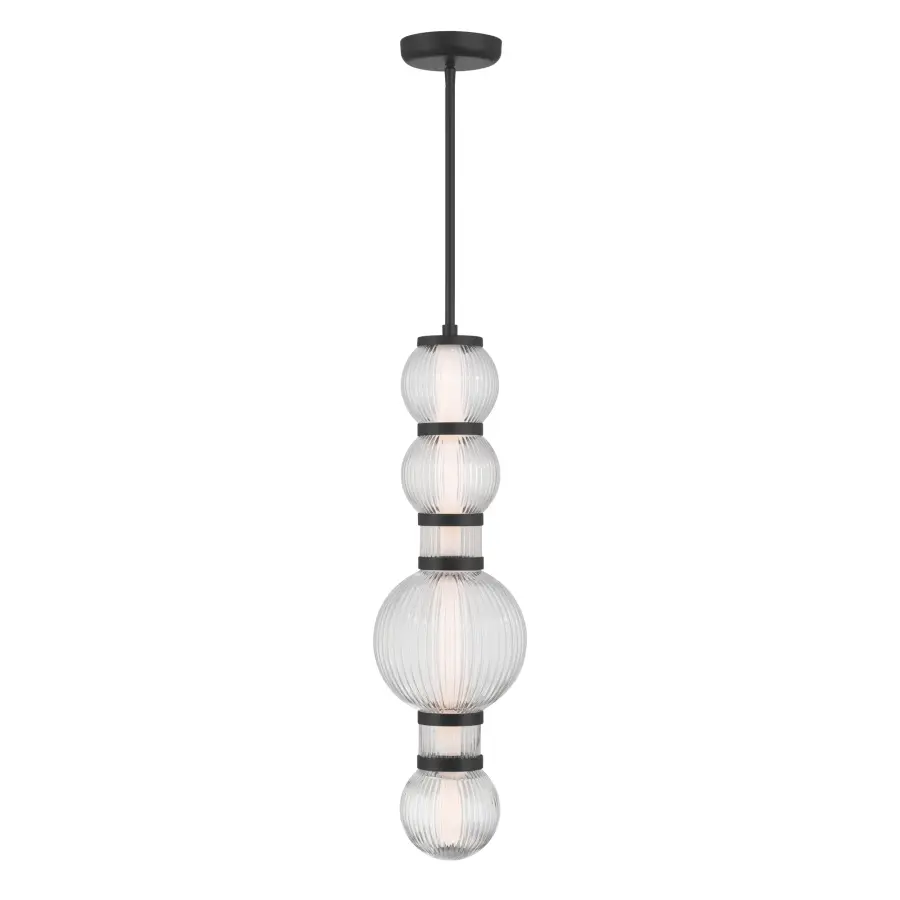 Cordel 8" LED Mini Pendant in Dark Matte Black - Image 10