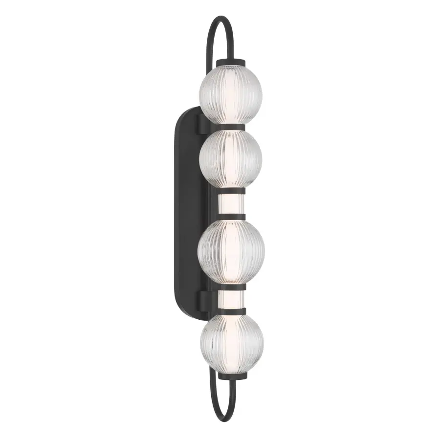 Cordel 30.25" LED Wall Sconce in Dark Matte Black - Image 1