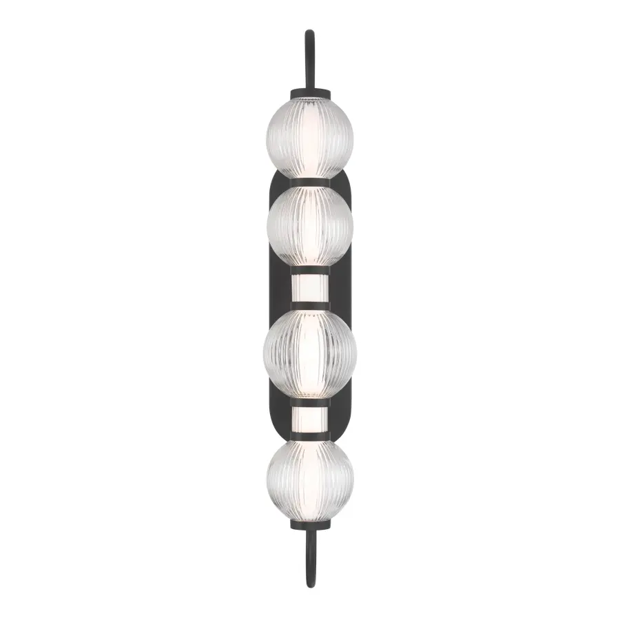 Cordel 30.25" LED Wall Sconce in Dark Matte Black - Image 9