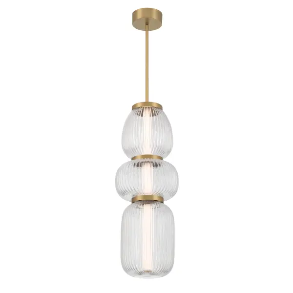 Cordel 9.5" LED Mini Pendant in Legacy Brass - Image 9