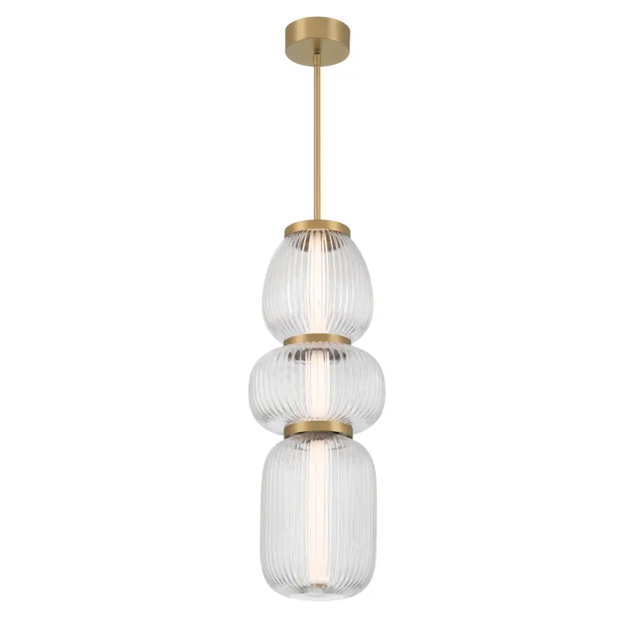 Cordel 9.5" LED Mini Pendant in Legacy Brass - Image 9