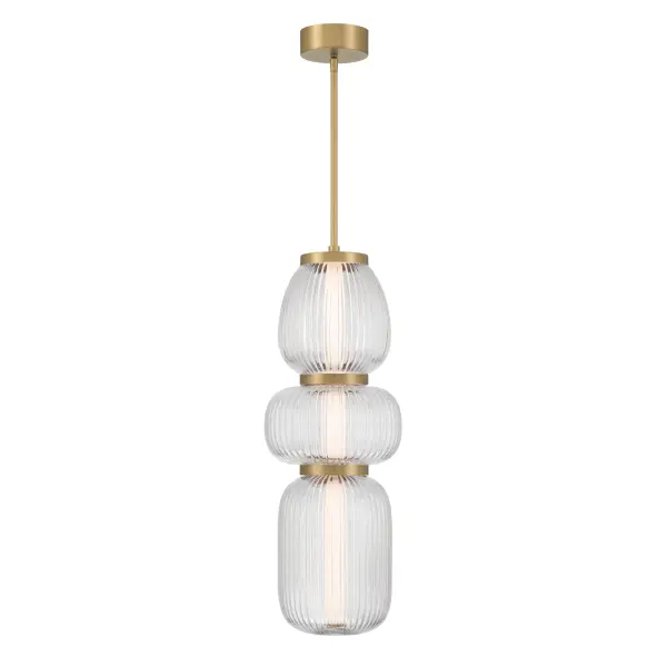 Cordel 9.5" LED Mini Pendant in Legacy Brass - Image 10