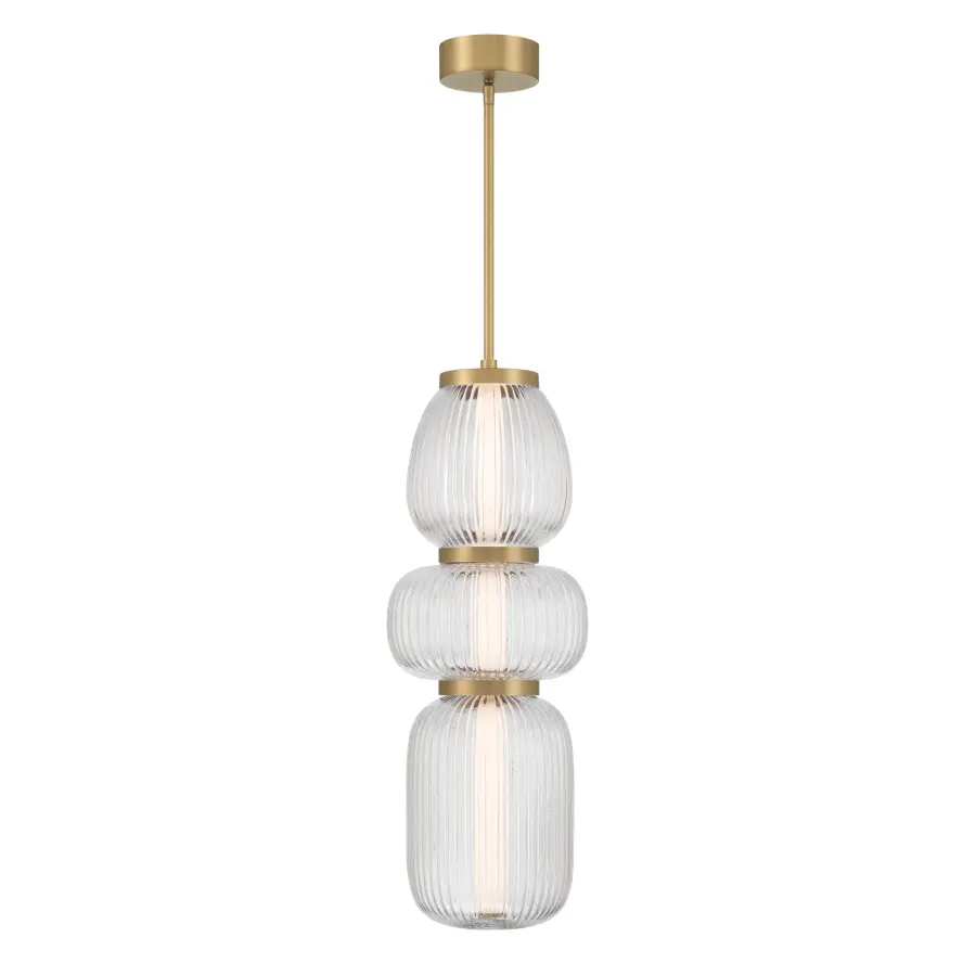 Cordel 9.5" LED Mini Pendant in Legacy Brass - Image 10