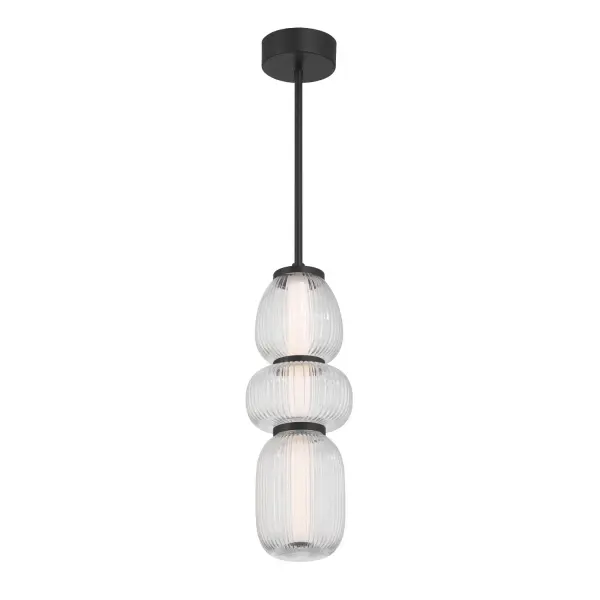 Cordel 6.5" LED Mini Pendant in Dark Matte Black - Image 1
