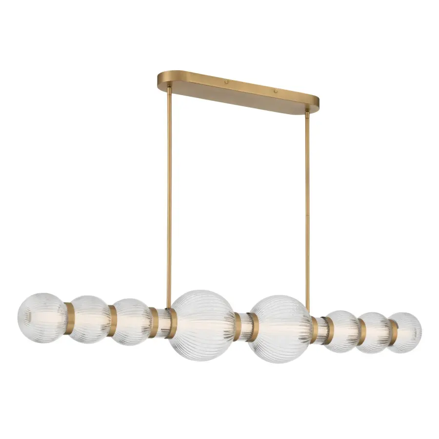 Cordel 50.25" LED Linear Chandelier in Legacy Brass - Image 1