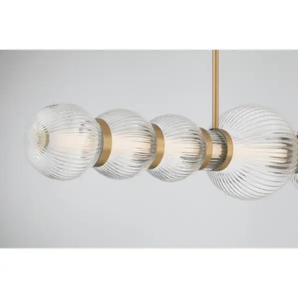 Cordel 50.25" LED Linear Chandelier in Legacy Brass - Image 5