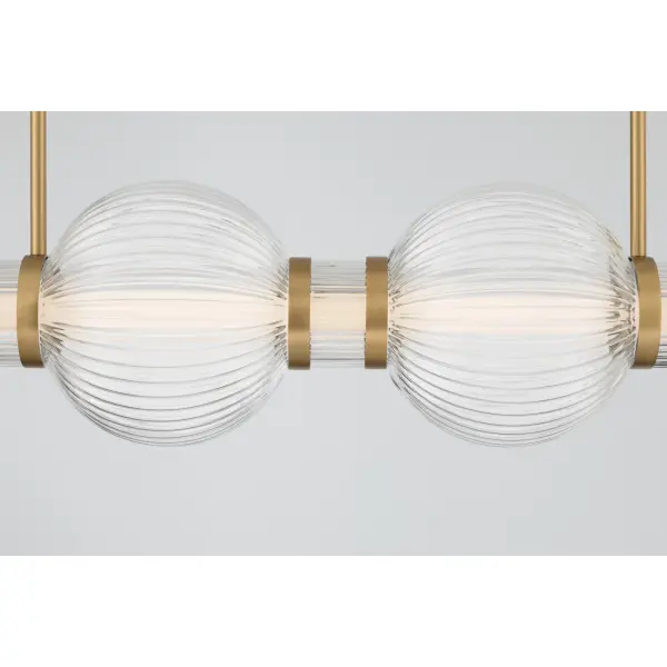 Cordel 50.25" LED Linear Chandelier in Legacy Brass - Image 6