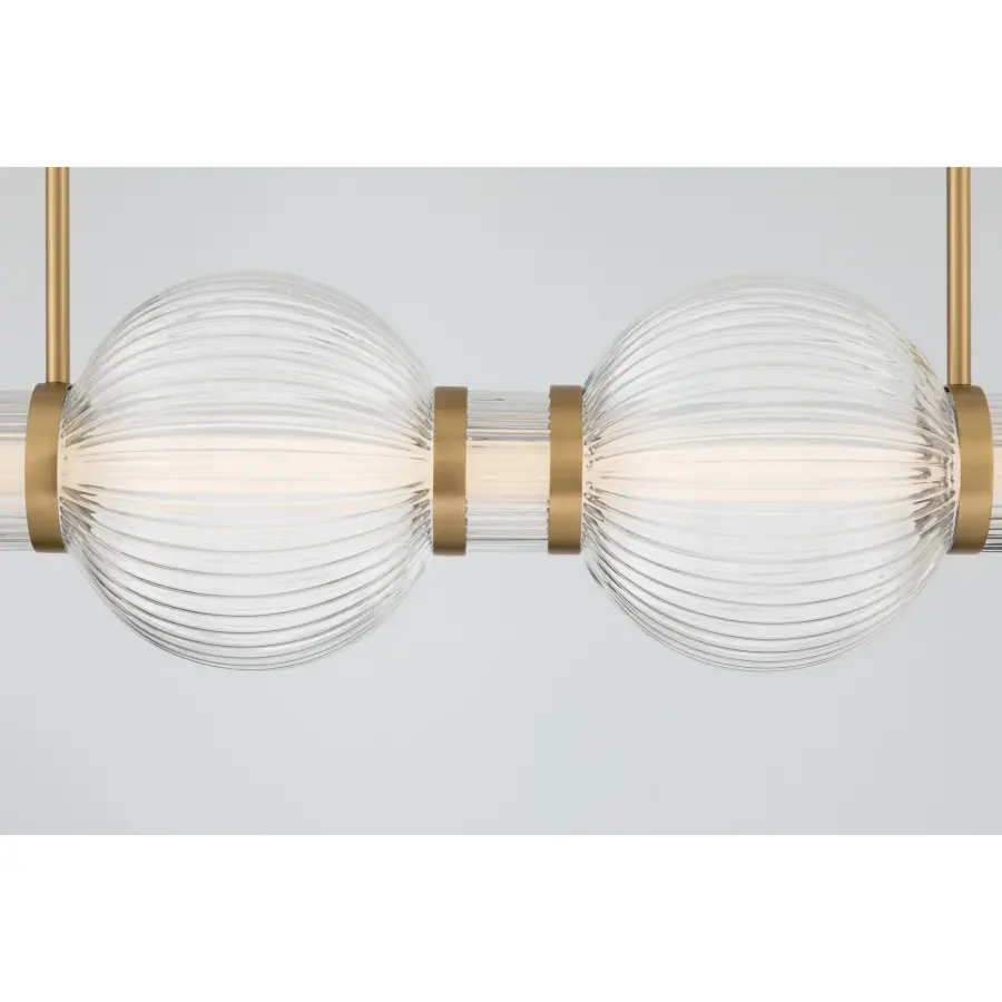 Cordel 50.25" LED Linear Chandelier in Legacy Brass - Image 6