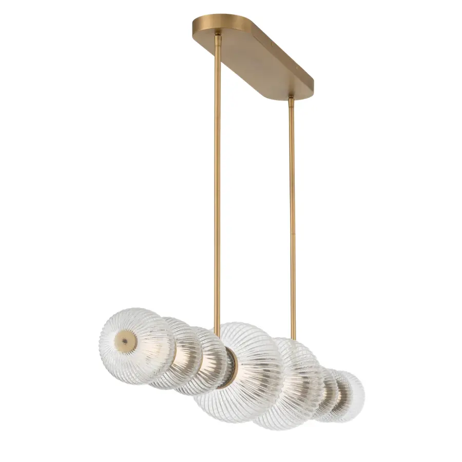 Cordel 50.25" LED Linear Chandelier in Legacy Brass - Image 7