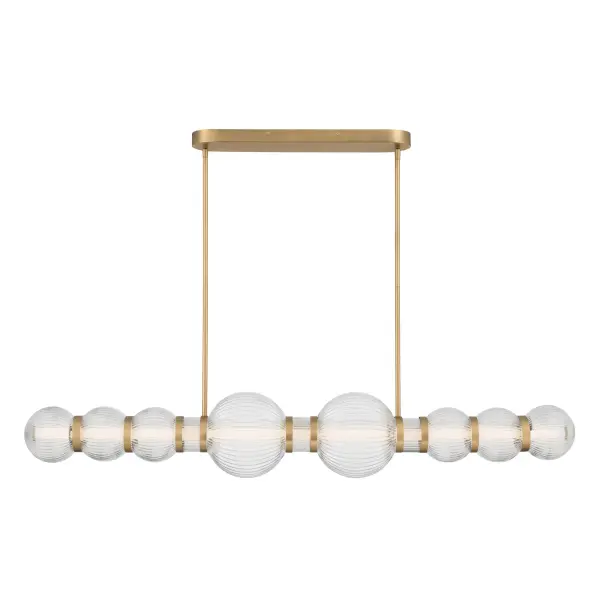 Cordel 50.25" LED Linear Chandelier in Legacy Brass - Image 9